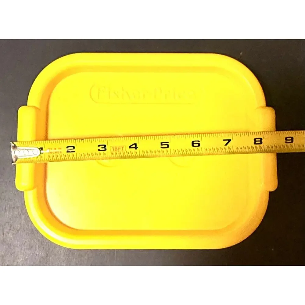 Rare Vintage 1992 Fisher Price Pretend Fun With Food 2 Yellow Serving Trays